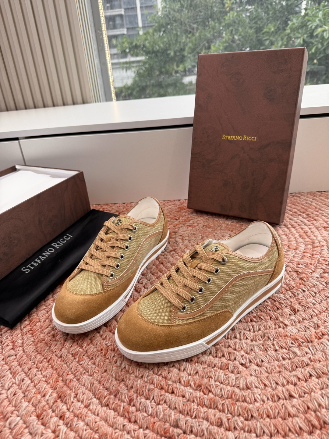 🌾G909顶级品质Stefano Ricci 史蒂芬高端奢侈品牌，男士休闲板鞋，麂皮面料打造，质感高端细