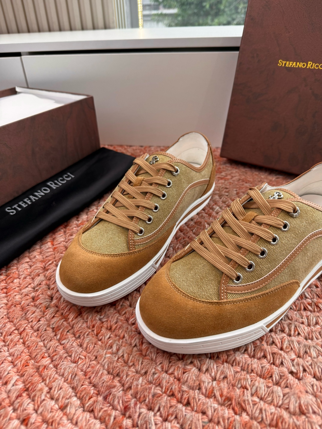 🌾G909顶级品质Stefano Ricci 史蒂芬高端奢侈品牌，男士休闲板鞋，麂皮面料打造，质感高端细