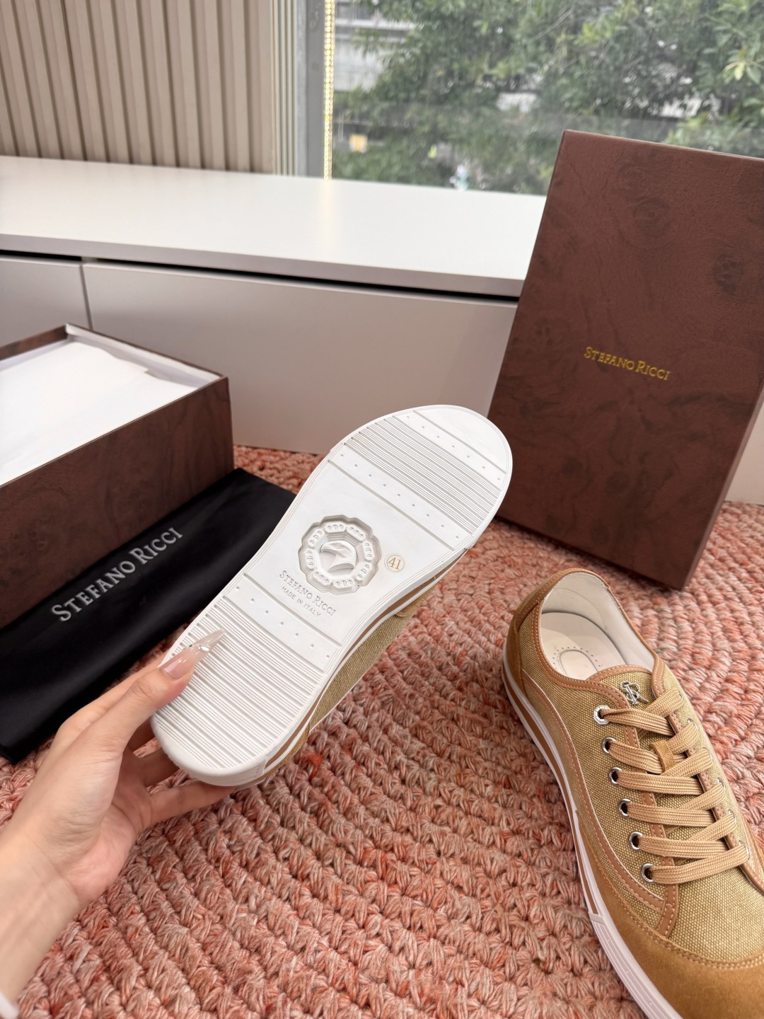 🌾G909顶级品质Stefano Ricci 史蒂芬高端奢侈品牌，男士休闲板鞋，麂皮面料打造，质感高端细