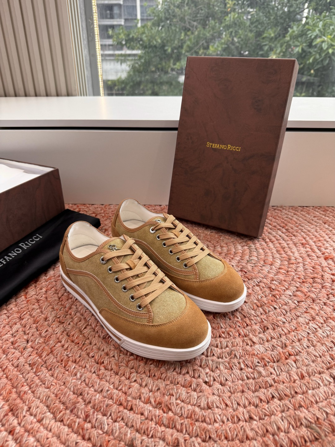 🌾G909顶级品质Stefano Ricci 史蒂芬高端奢侈品牌，男士休闲板鞋，麂皮面料打造，质感高端细