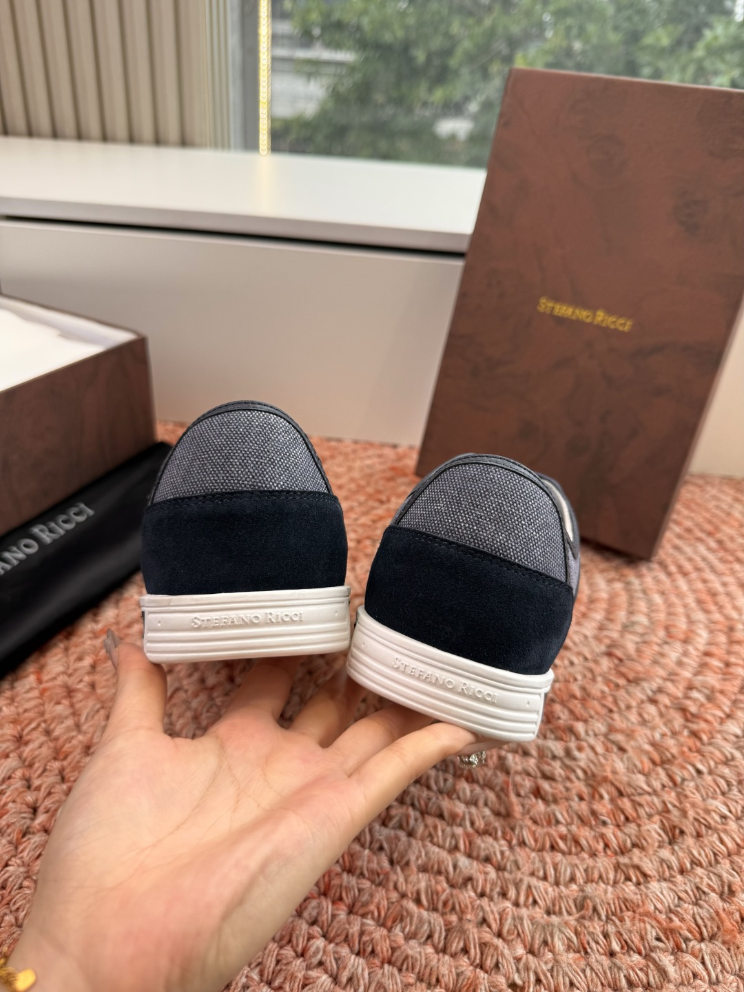 🌾G909顶级品质Stefano Ricci 史蒂芬高端奢侈品牌，男士休闲板鞋，麂皮面料打造，质感高端细