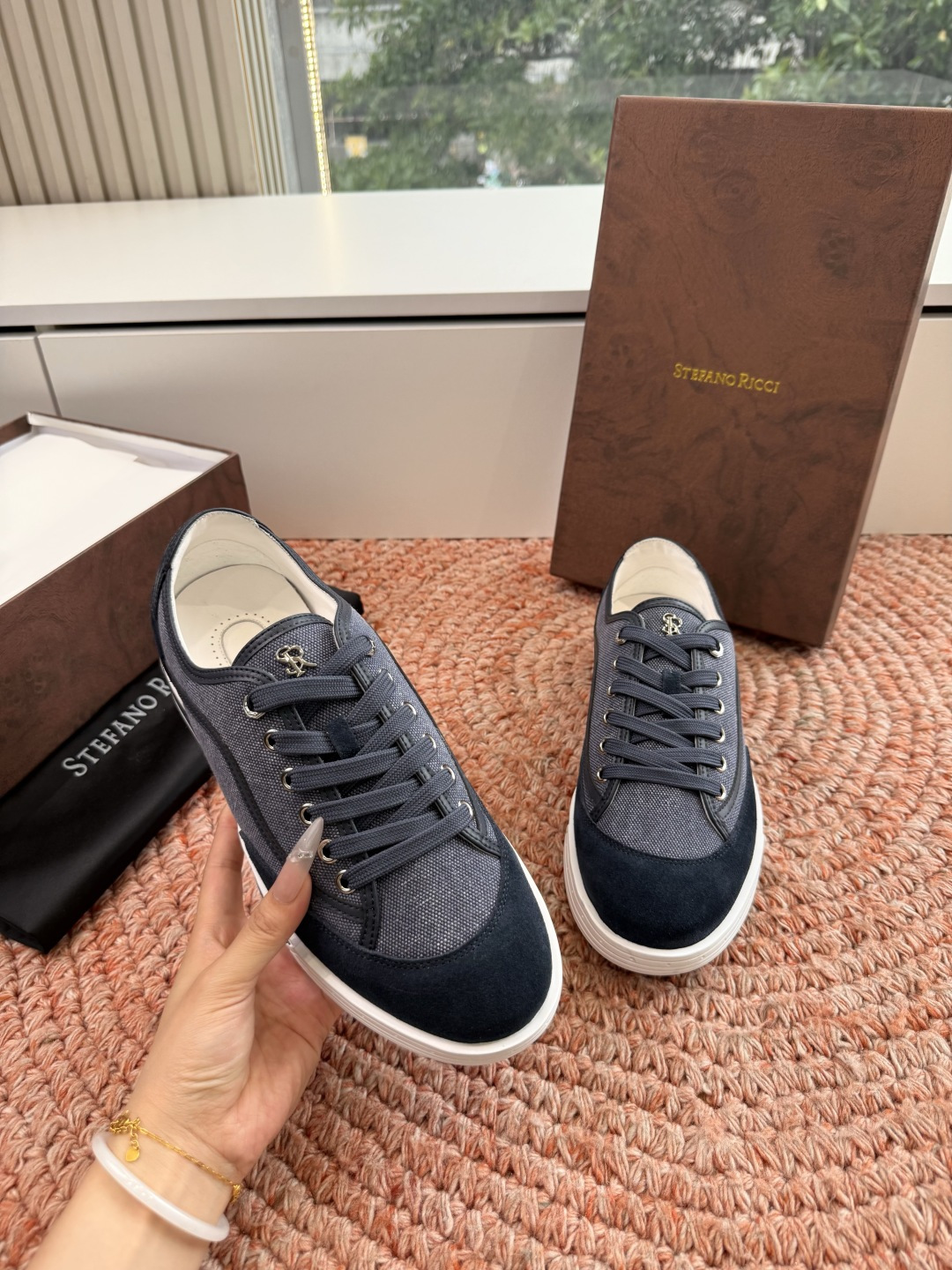 🌾G909顶级品质Stefano Ricci 史蒂芬高端奢侈品牌，男士休闲板鞋，麂皮面料打造，质感高端细