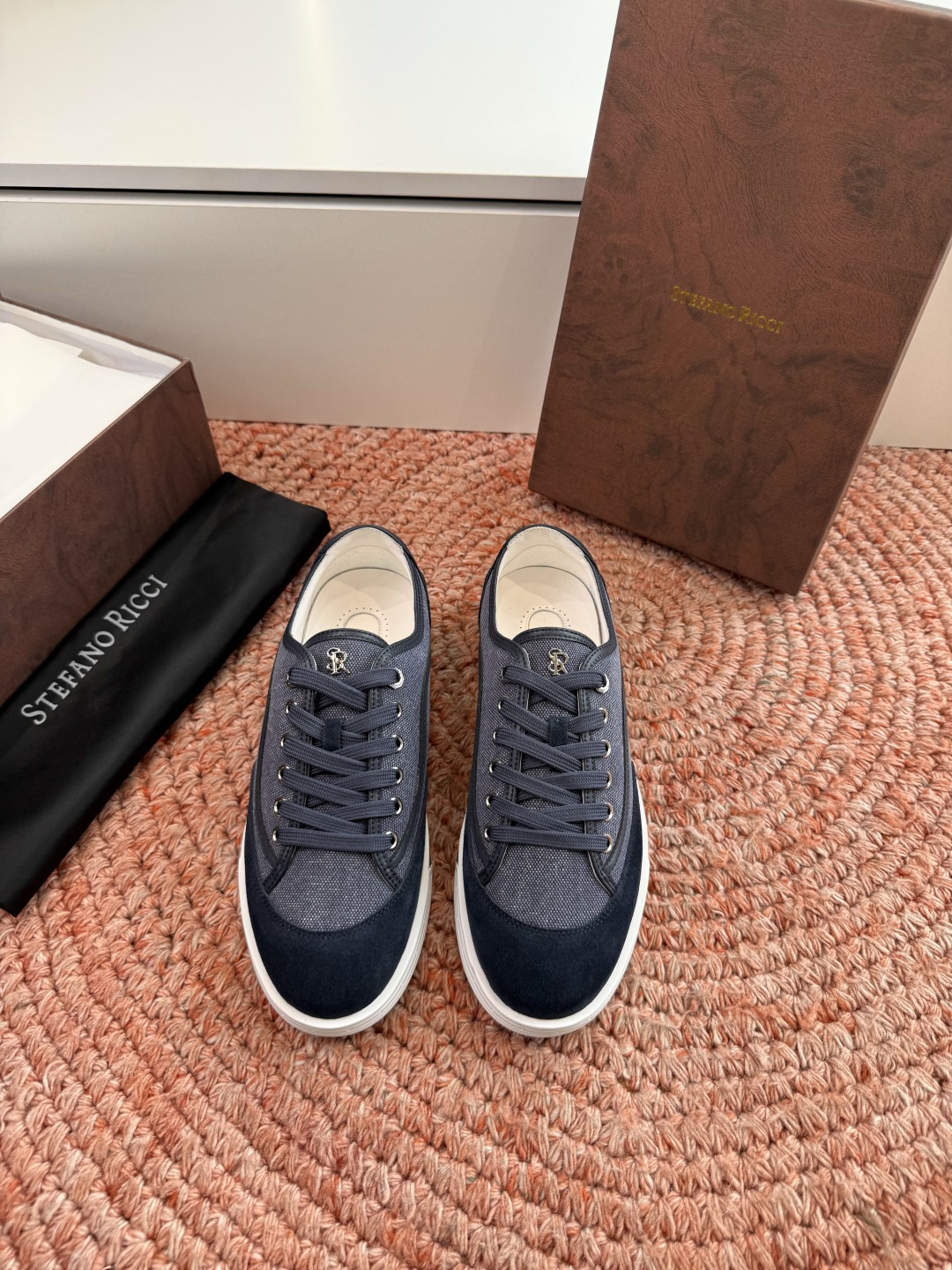 🌾G909顶级品质Stefano Ricci 史蒂芬高端奢侈品牌，男士休闲板鞋，麂皮面料打造，质感高端细