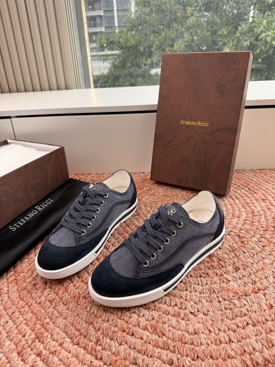 🌾G909顶级品质Stefano Ricci 史蒂芬高端奢侈品牌，男士休闲板鞋，麂皮面料打造，质感高端细