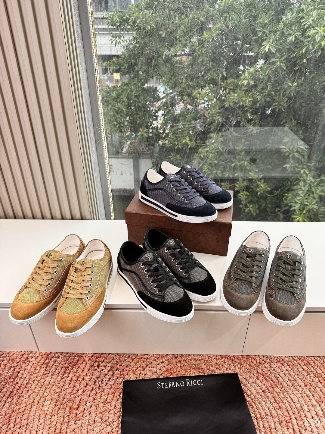 🌾G909顶级品质Stefano Ricci 史蒂芬高端奢侈品牌，男士休闲板鞋，麂皮面料打造，质感高端细