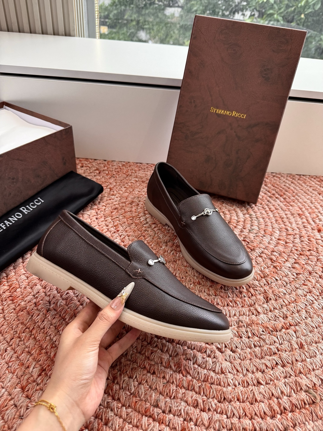 🌾G909顶级品质Stefano Ricci 史蒂芬高端奢侈品牌，男士休闲板鞋，麂皮面料打造，质感高端细