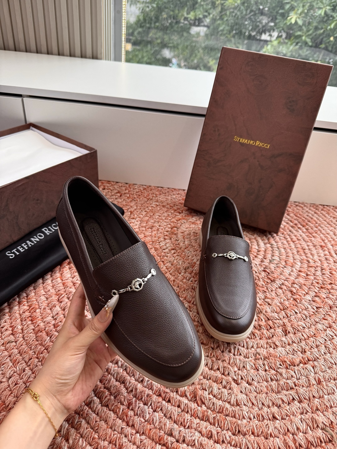 🌾G909顶级品质Stefano Ricci 史蒂芬高端奢侈品牌，男士休闲板鞋，麂皮面料打造，质感高端细