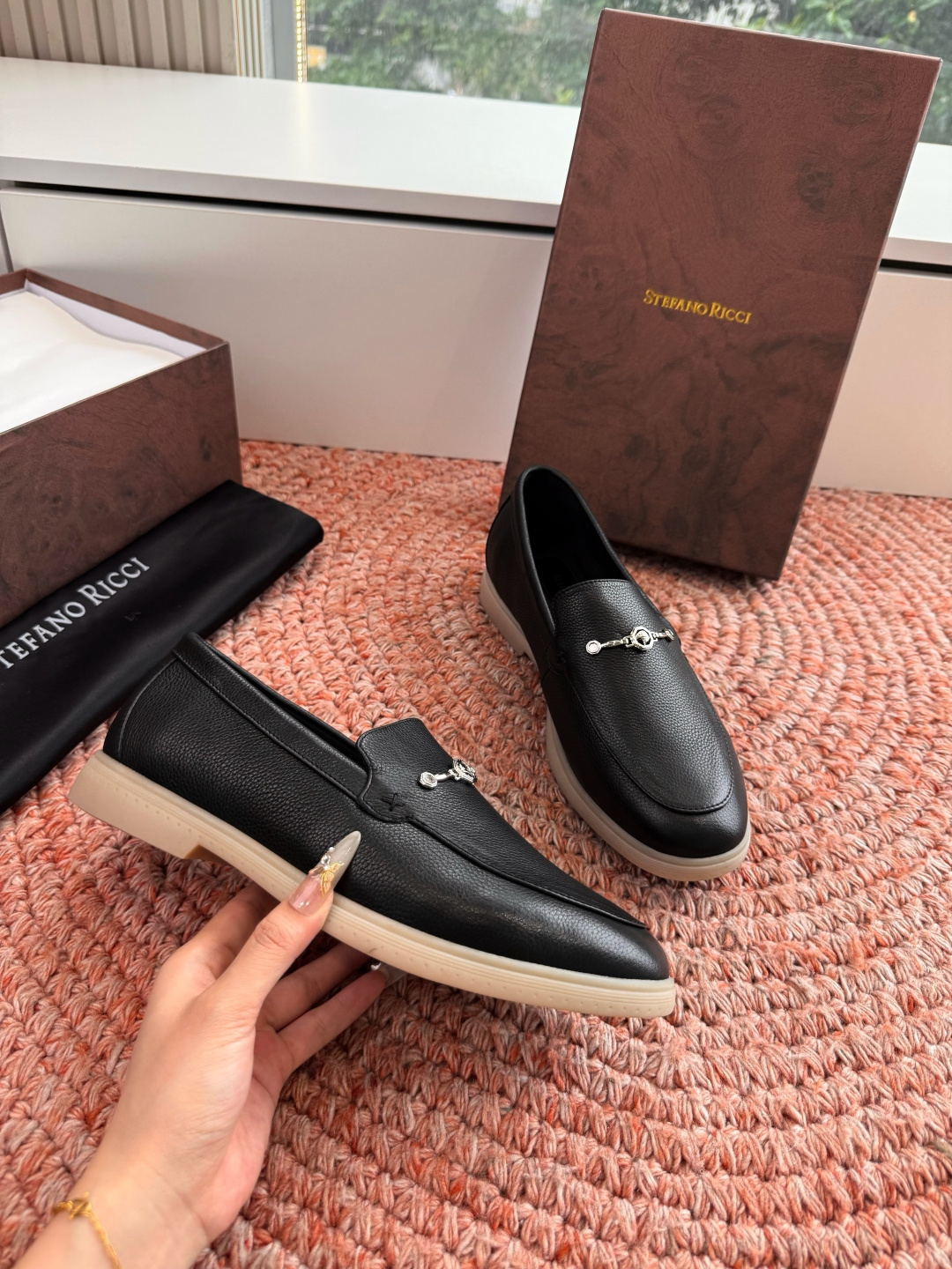 🌾G909顶级品质Stefano Ricci 史蒂芬高端奢侈品牌，男士休闲板鞋，麂皮面料打造，质感高端细