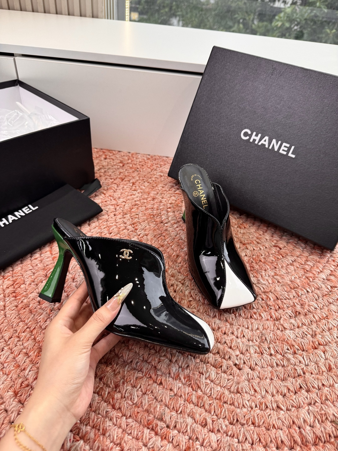 🌾G030所见即所得代购级CHANE*2026香奈儿早春爆品编织玛丽珍包头穆勒鞋凉鞋拖鞋妥妥的自留款！！