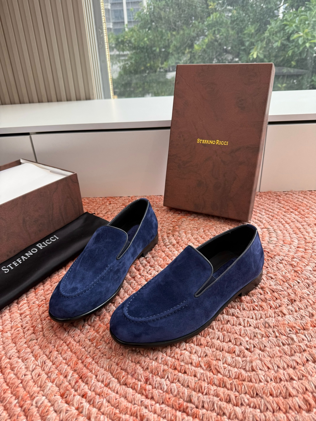 🌾G909顶级品质Stefano Ricci 史蒂芬高端奢侈品牌，男士休闲板鞋，麂皮面料打造，质感高端细