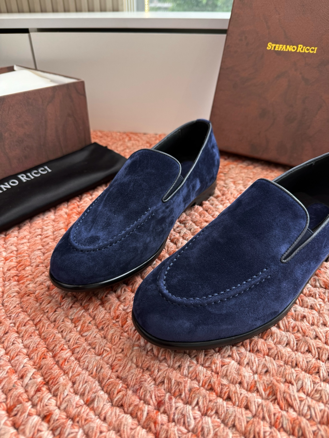 🌾G909顶级品质Stefano Ricci 史蒂芬高端奢侈品牌，男士休闲板鞋，麂皮面料打造，质感高端细