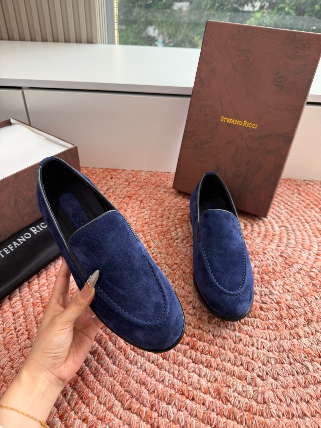 🌾G909顶级品质Stefano Ricci 史蒂芬高端奢侈品牌，男士休闲板鞋，麂皮面料打造，质感高端细