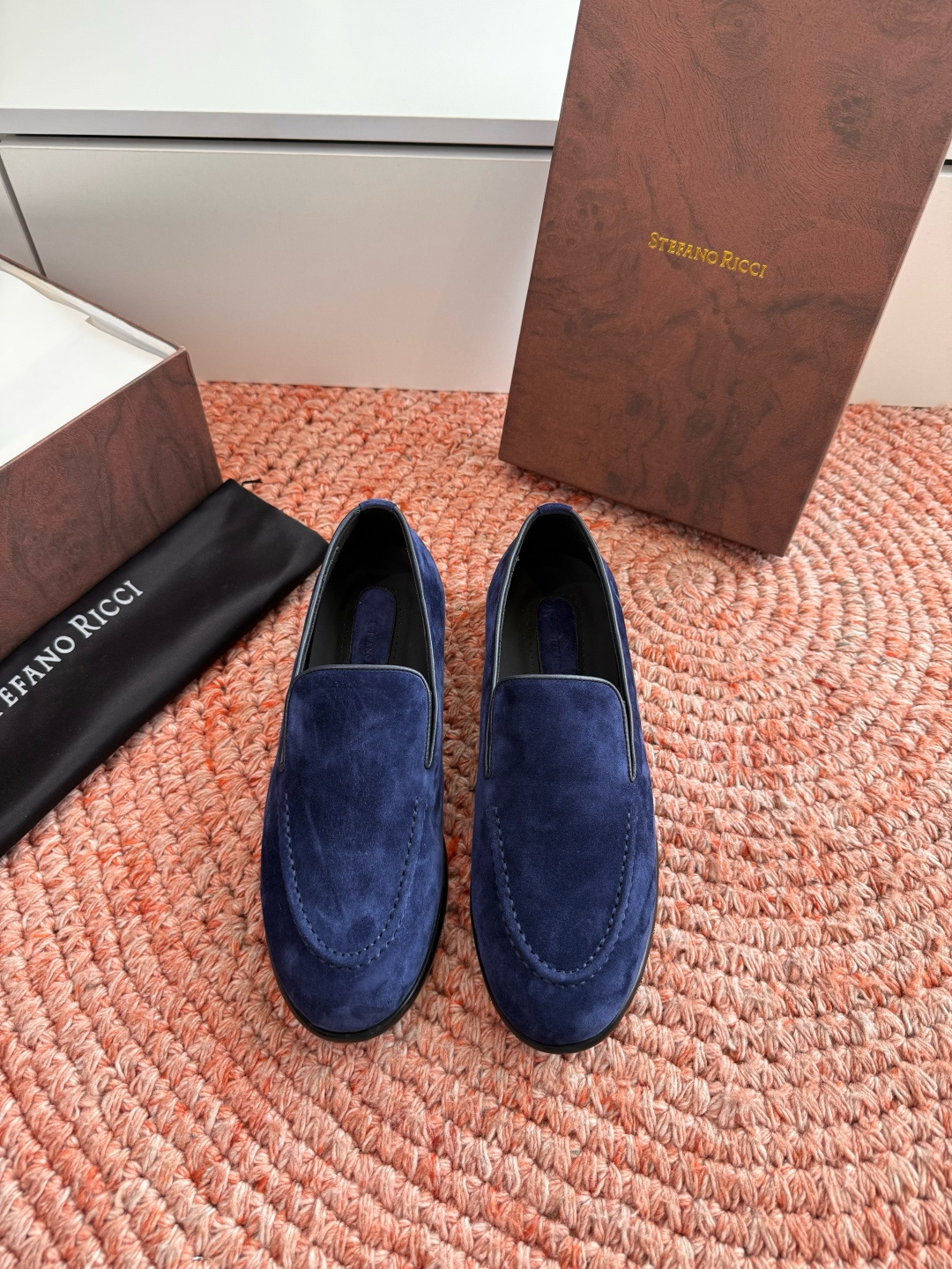 🌾G909顶级品质Stefano Ricci 史蒂芬高端奢侈品牌，男士休闲板鞋，麂皮面料打造，质感高端细