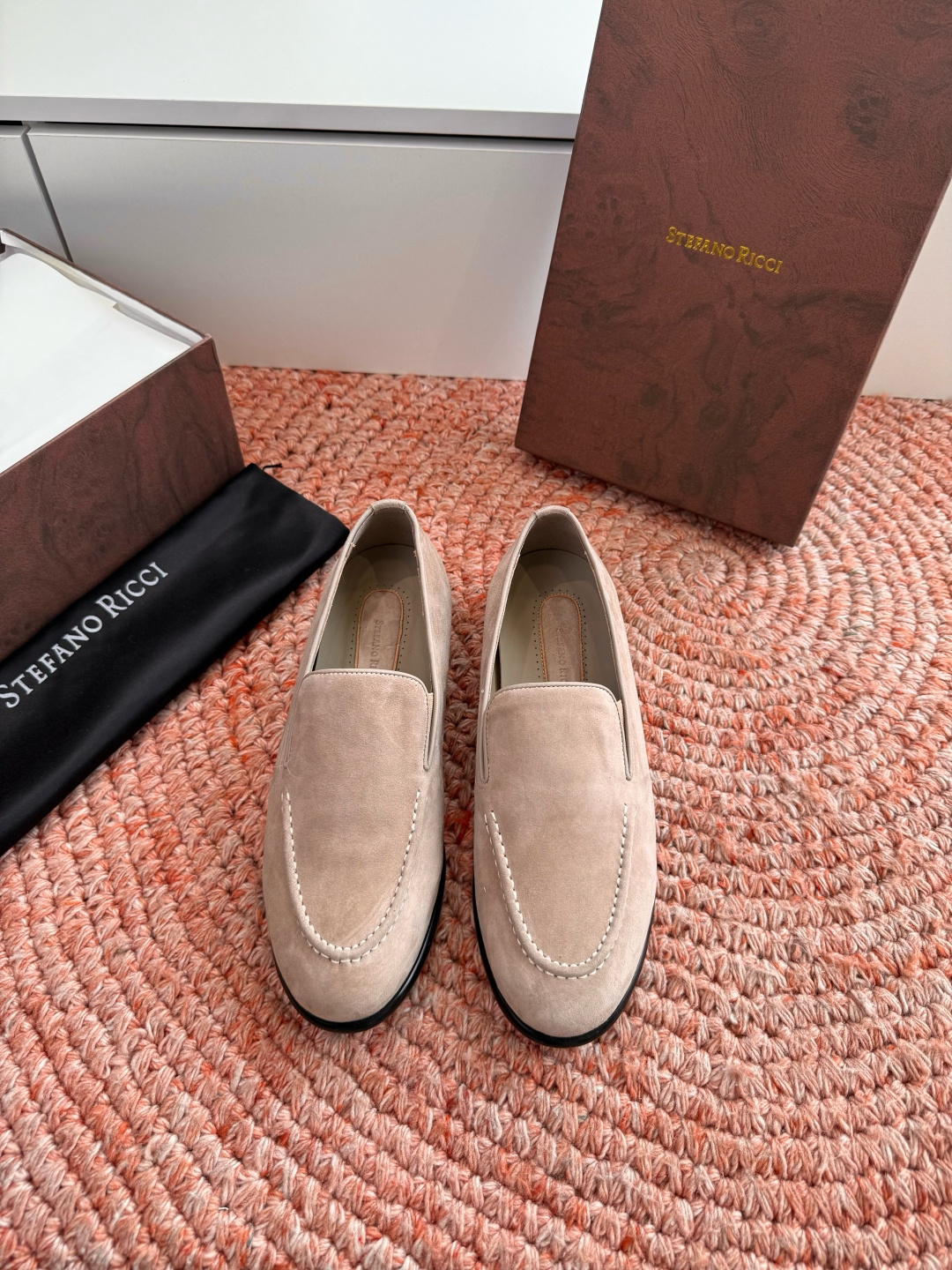 🌾G909顶级品质Stefano Ricci 史蒂芬高端奢侈品牌，男士休闲板鞋，麂皮面料打造，质感高端细