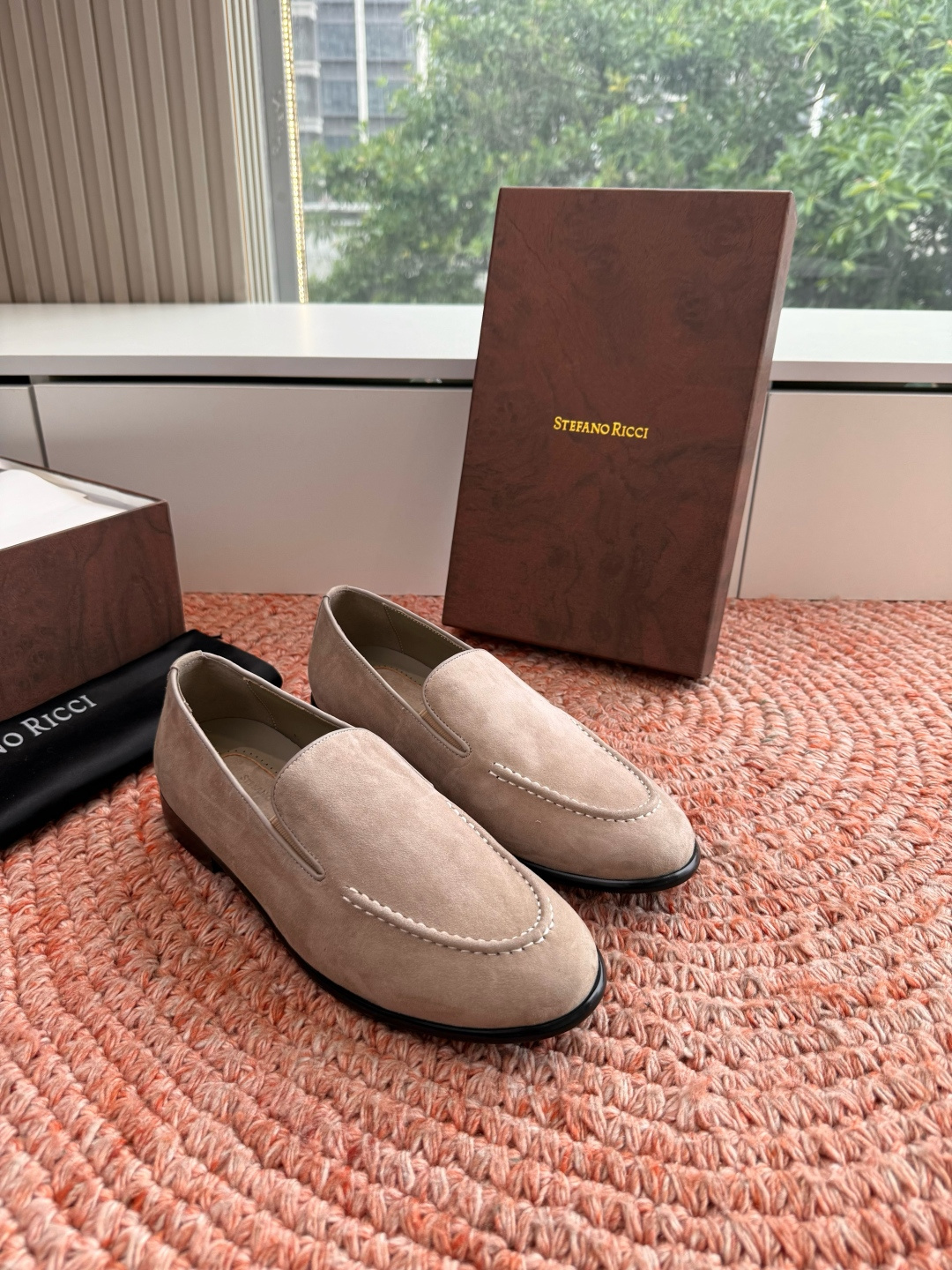 🌾G909顶级品质Stefano Ricci 史蒂芬高端奢侈品牌，男士休闲板鞋，麂皮面料打造，质感高端细