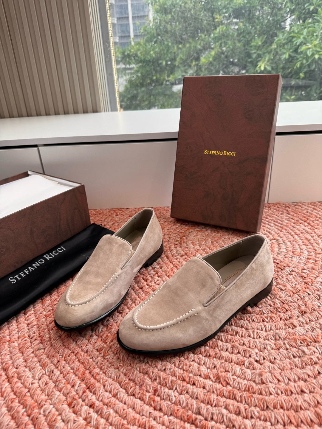 🌾G909顶级品质Stefano Ricci 史蒂芬高端奢侈品牌，男士休闲板鞋，麂皮面料打造，质感高端细