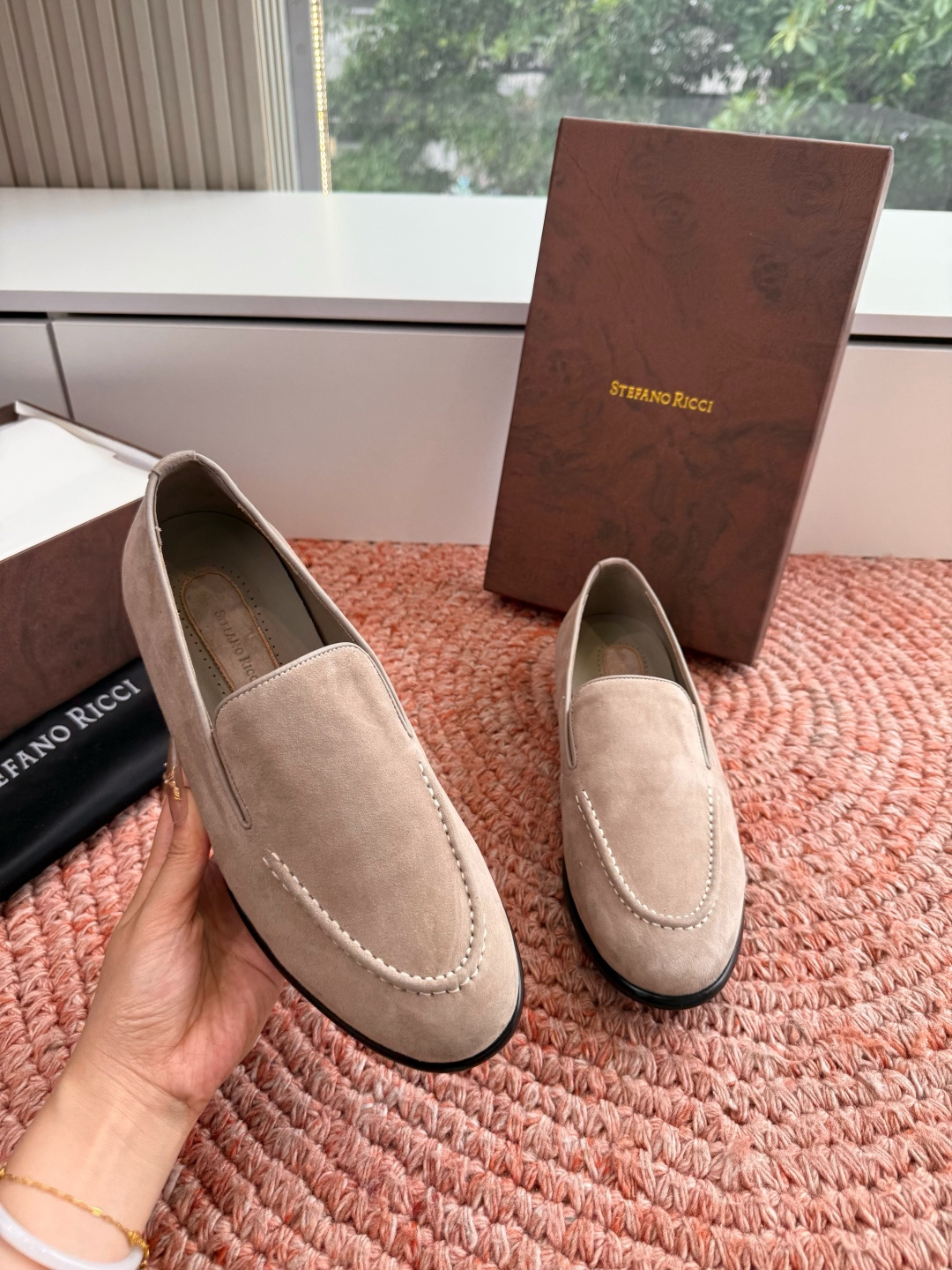 🌾G909顶级品质Stefano Ricci 史蒂芬高端奢侈品牌，男士休闲板鞋，麂皮面料打造，质感高端细
