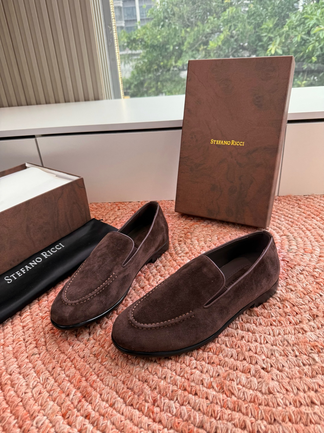 🌾G909顶级品质Stefano Ricci 史蒂芬高端奢侈品牌，男士休闲板鞋，麂皮面料打造，质感高端细