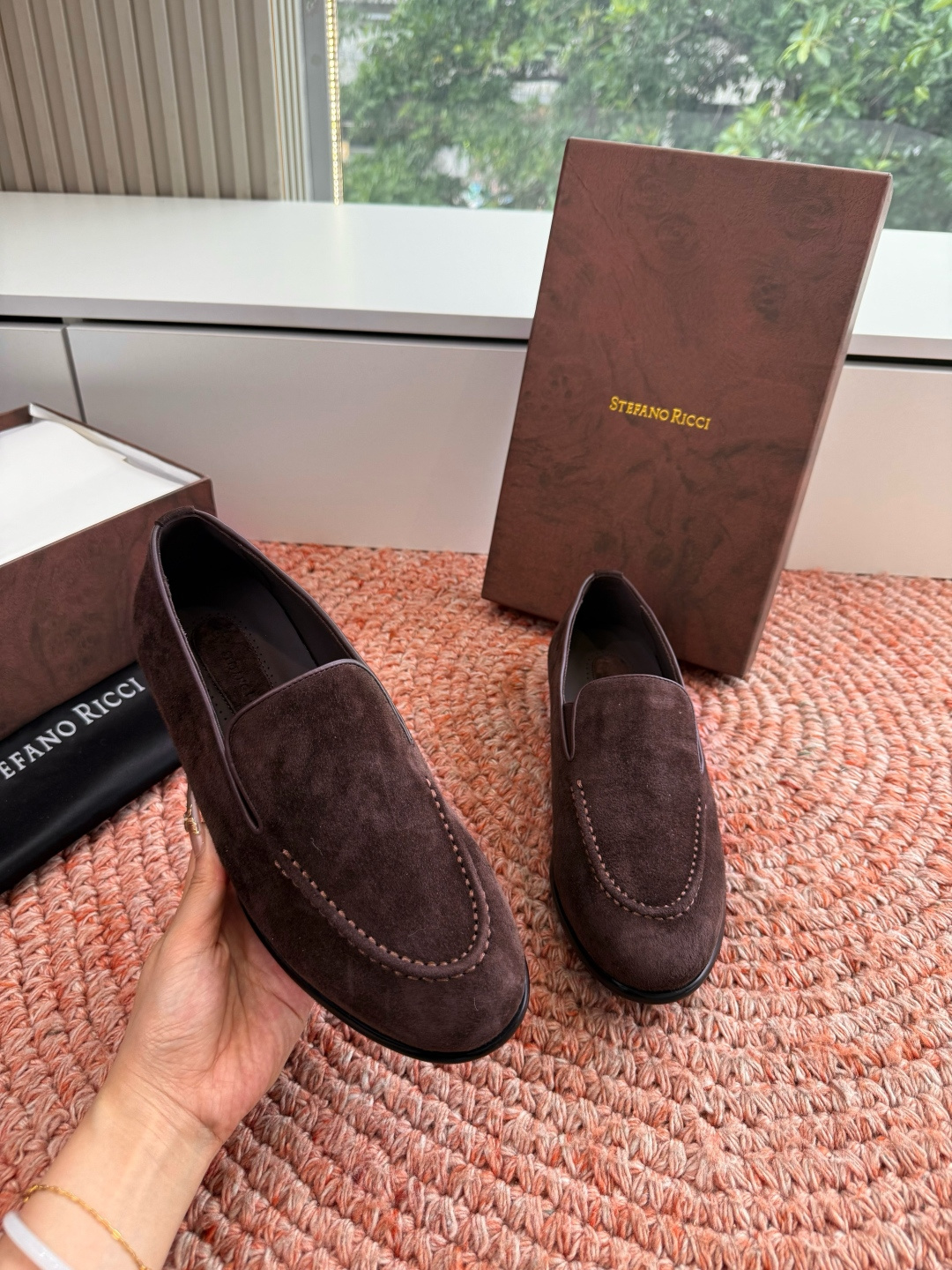 🌾G909顶级品质Stefano Ricci 史蒂芬高端奢侈品牌，男士休闲板鞋，麂皮面料打造，质感高端细