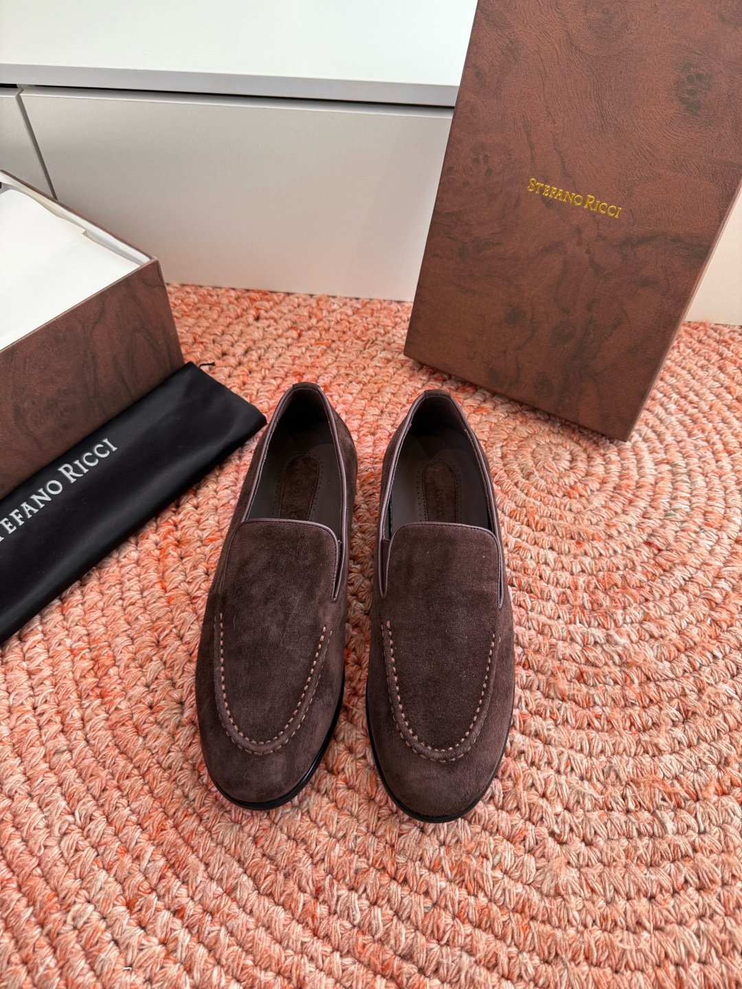 🌾G909顶级品质Stefano Ricci 史蒂芬高端奢侈品牌，男士休闲板鞋，麂皮面料打造，质感高端细