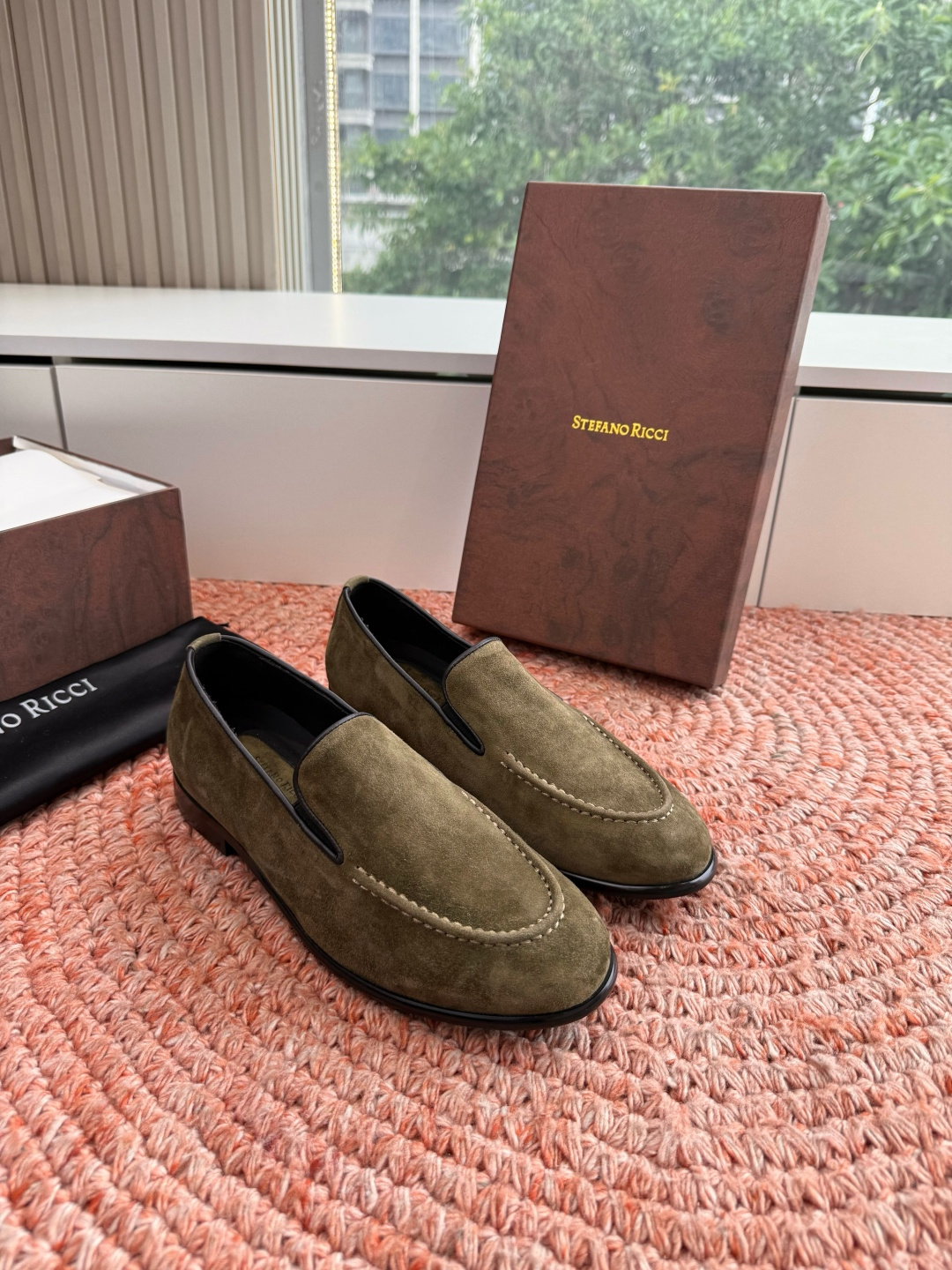 🌾G909顶级品质Stefano Ricci 史蒂芬高端奢侈品牌，男士休闲板鞋，麂皮面料打造，质感高端细