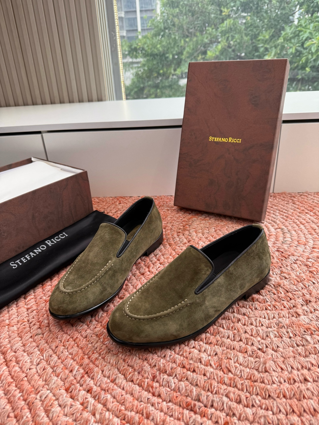 🌾G909顶级品质Stefano Ricci 史蒂芬高端奢侈品牌，男士休闲板鞋，麂皮面料打造，质感高端细