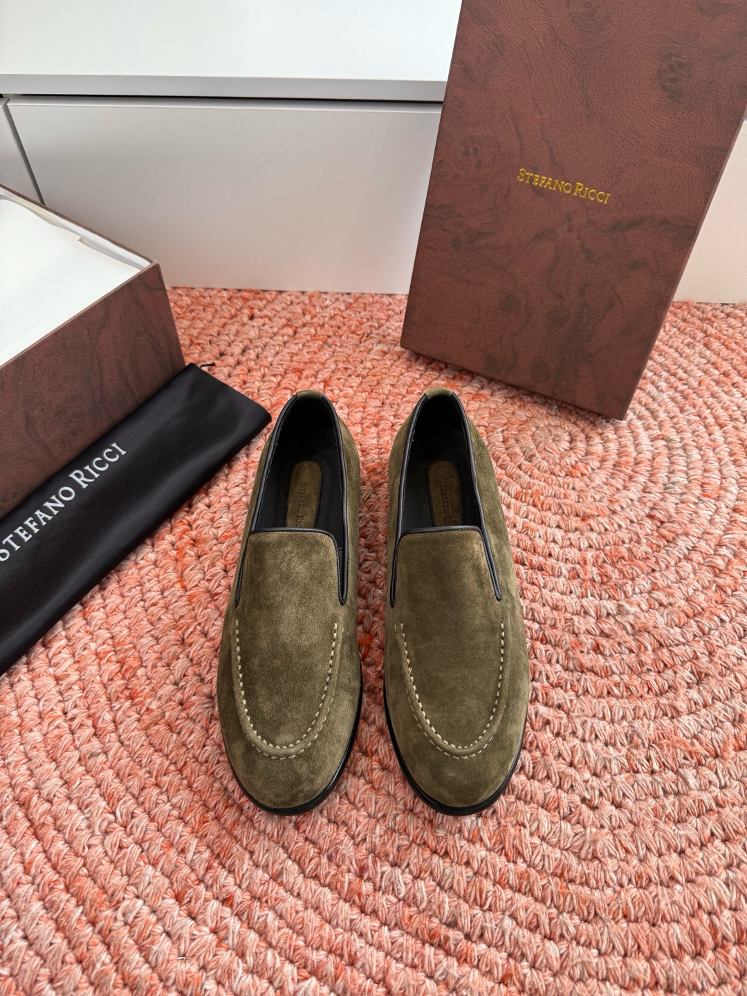 🌾G909顶级品质Stefano Ricci 史蒂芬高端奢侈品牌，男士休闲板鞋，麂皮面料打造，质感高端细