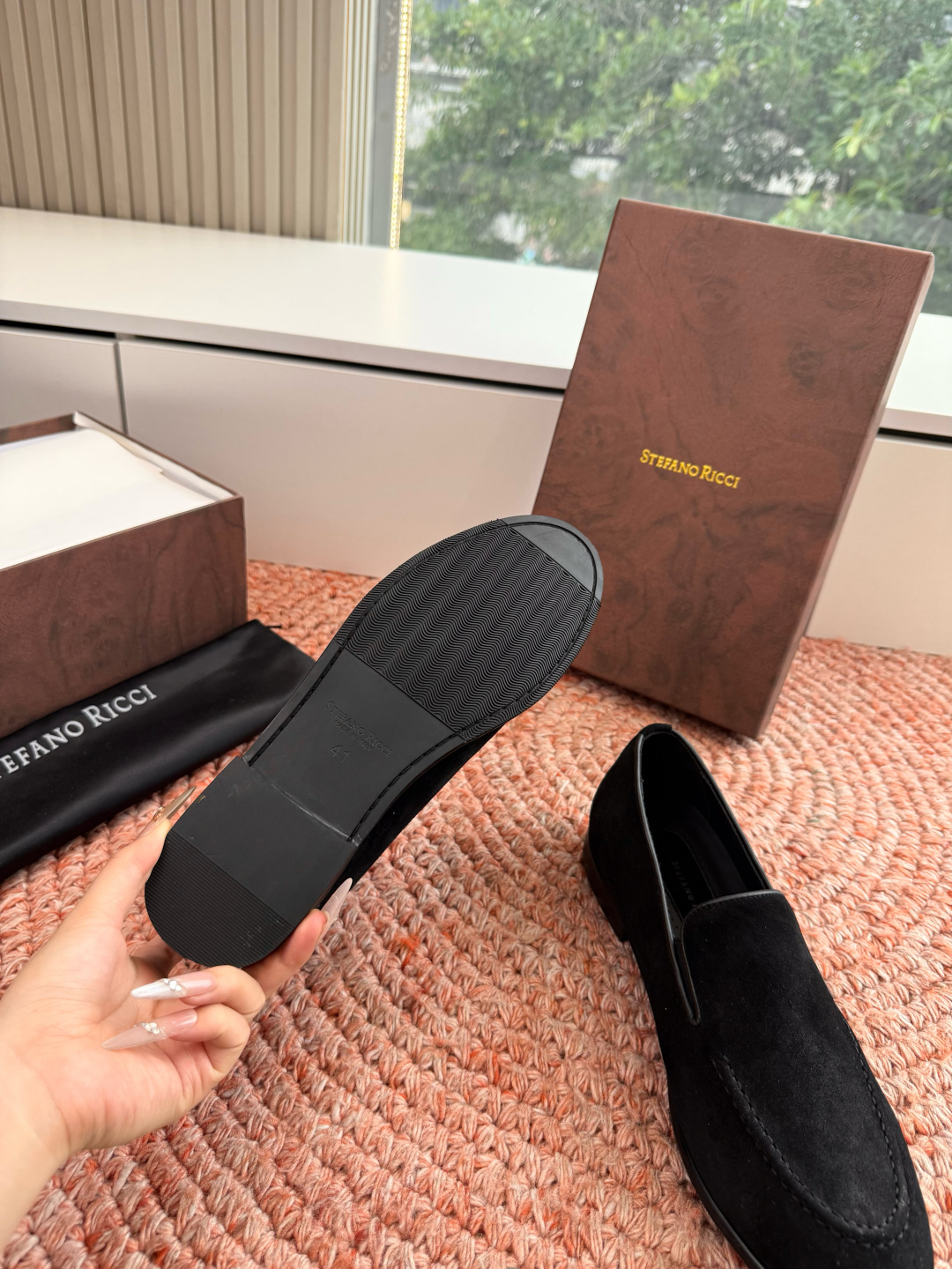🌾G909顶级品质Stefano Ricci 史蒂芬高端奢侈品牌，男士休闲板鞋，麂皮面料打造，质感高端细