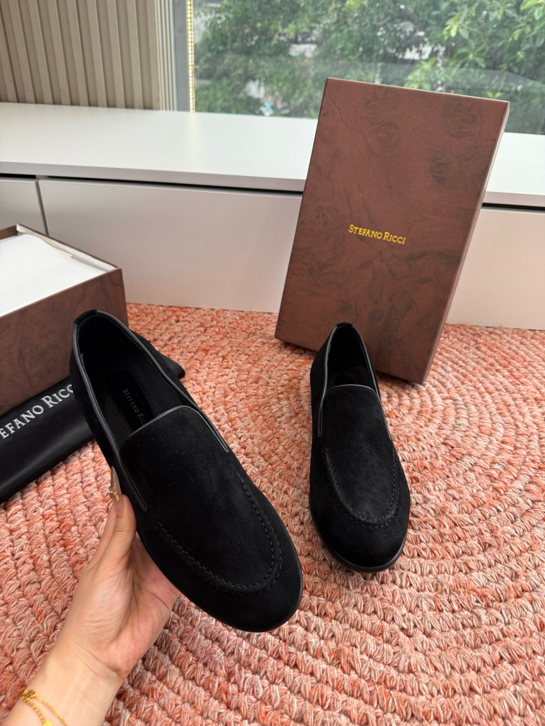 🌾G909顶级品质Stefano Ricci 史蒂芬高端奢侈品牌，男士休闲板鞋，麂皮面料打造，质感高端细
