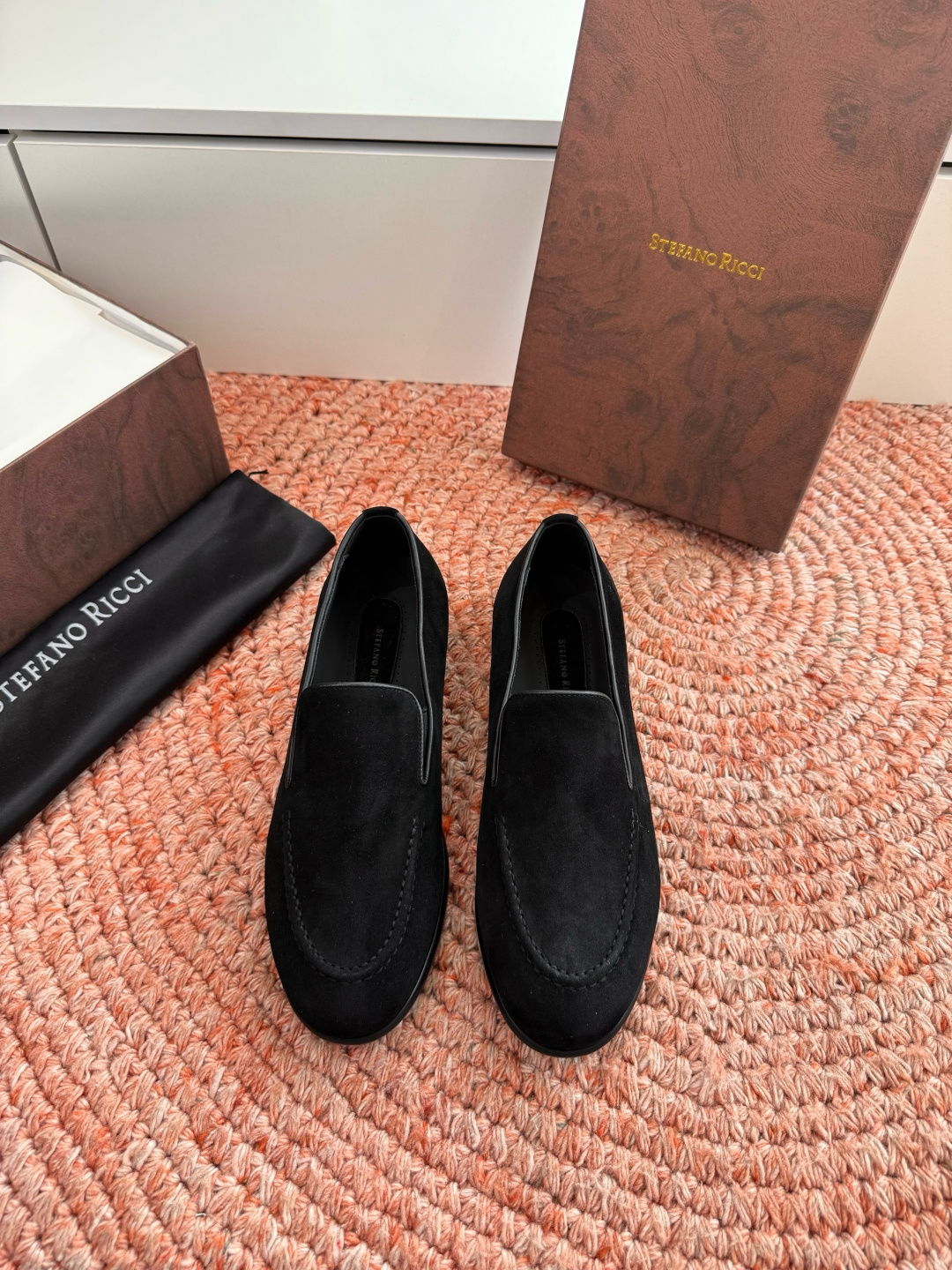 🌾G909顶级品质Stefano Ricci 史蒂芬高端奢侈品牌，男士休闲板鞋，麂皮面料打造，质感高端细