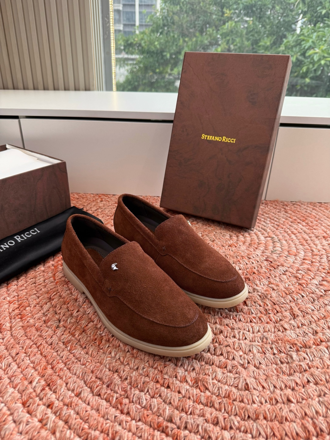 🌾G909顶级品质Stefano Ricci 史蒂芬高端奢侈品牌，男士休闲板鞋，麂皮面料打造，质感高端细