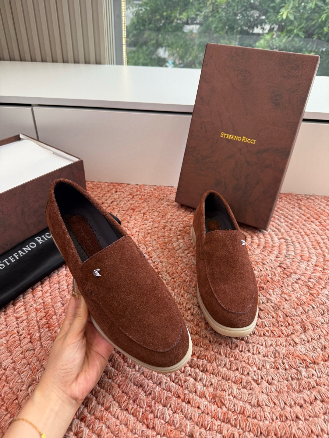 🌾G909顶级品质Stefano Ricci 史蒂芬高端奢侈品牌，男士休闲板鞋，麂皮面料打造，质感高端细