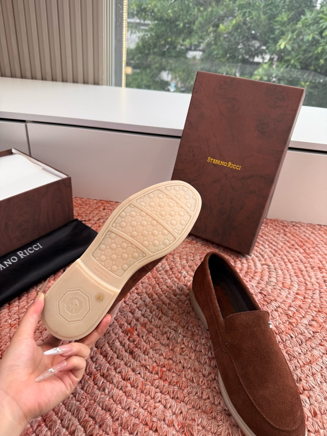 🌾G909顶级品质Stefano Ricci 史蒂芬高端奢侈品牌，男士休闲板鞋，麂皮面料打造，质感高端细