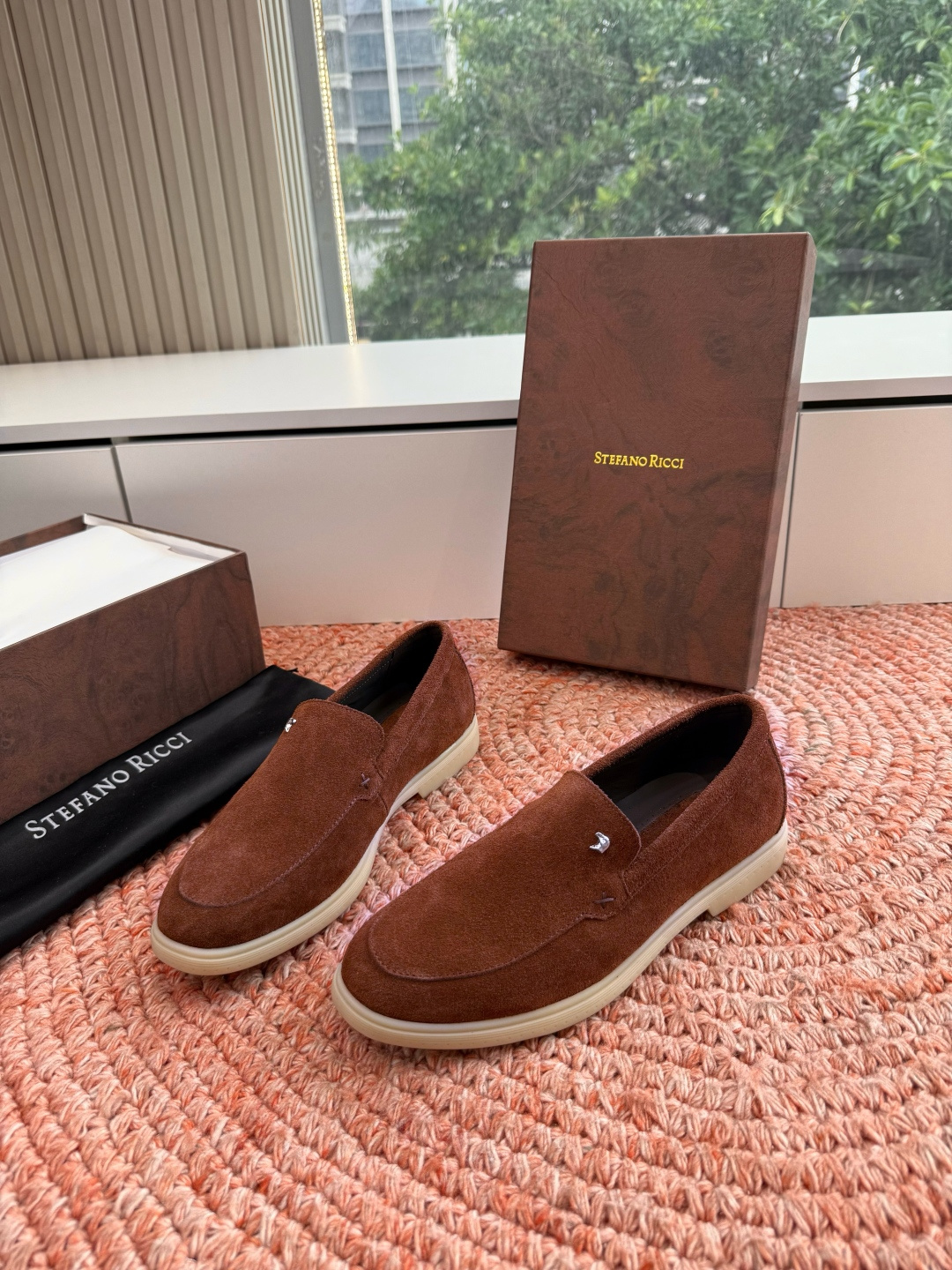 🌾G909顶级品质Stefano Ricci 史蒂芬高端奢侈品牌，男士休闲板鞋，麂皮面料打造，质感高端细