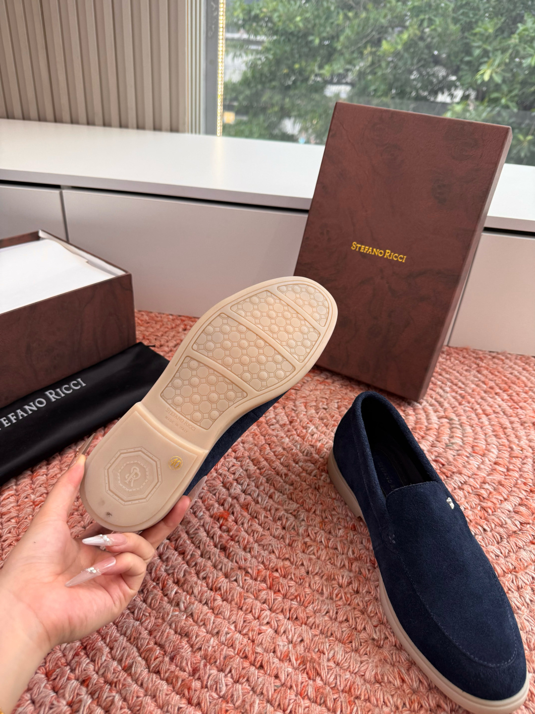 🌾G909顶级品质Stefano Ricci 史蒂芬高端奢侈品牌，男士休闲板鞋，麂皮面料打造，质感高端细