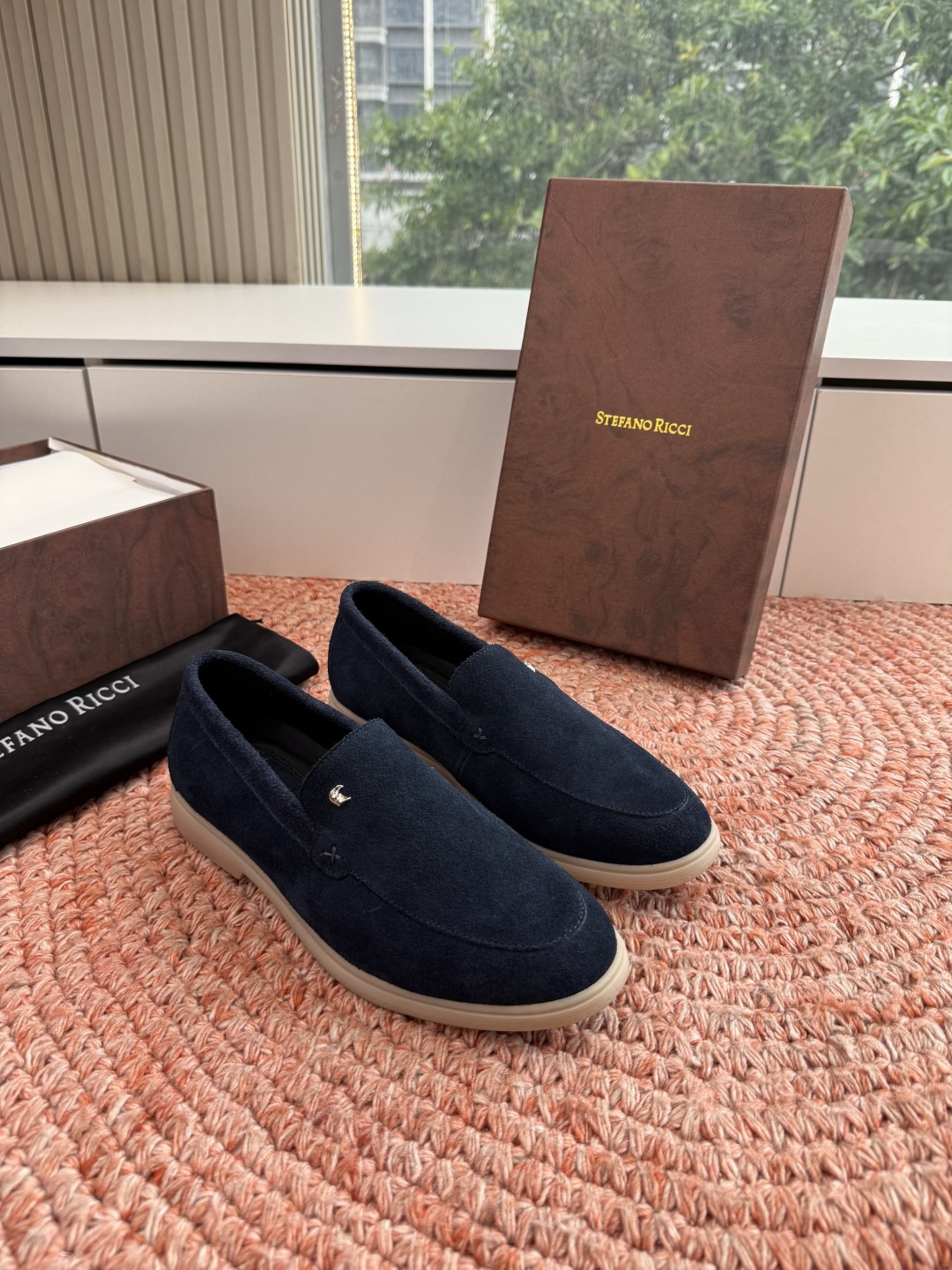 🌾G909顶级品质Stefano Ricci 史蒂芬高端奢侈品牌，男士休闲板鞋，麂皮面料打造，质感高端细
