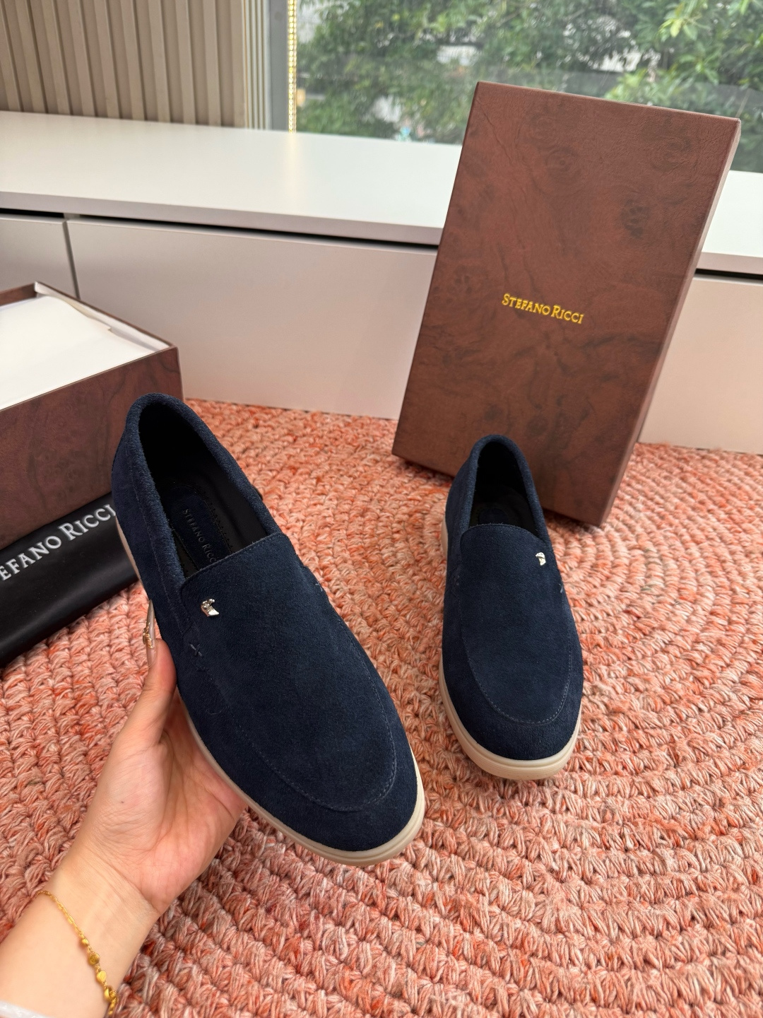 🌾G909顶级品质Stefano Ricci 史蒂芬高端奢侈品牌，男士休闲板鞋，麂皮面料打造，质感高端细