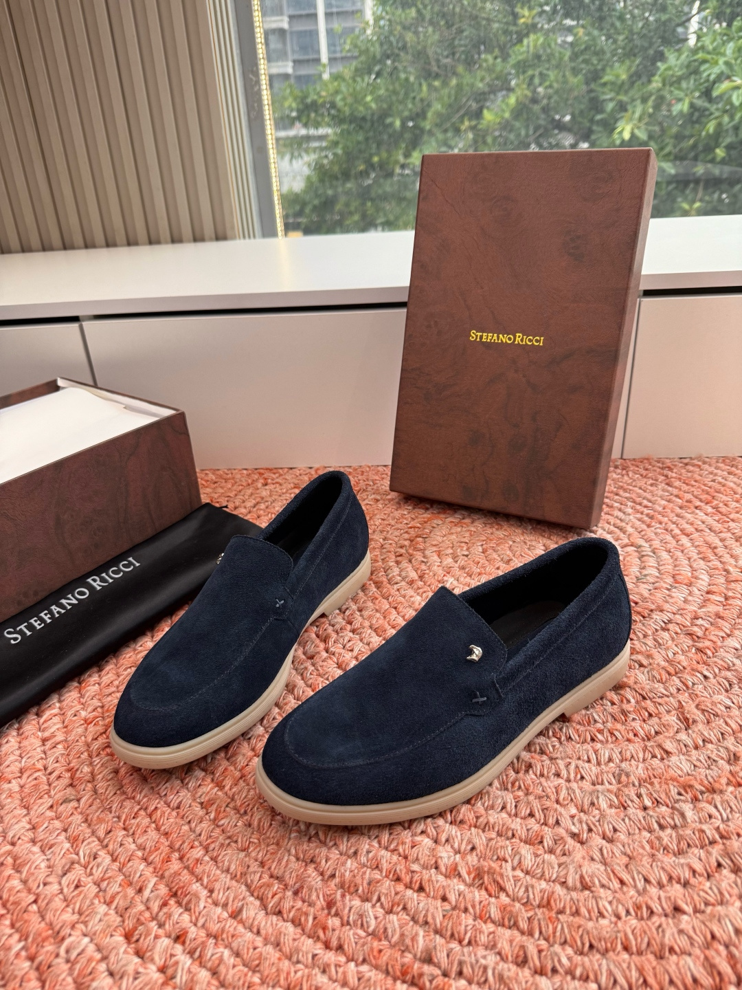 🌾G909顶级品质Stefano Ricci 史蒂芬高端奢侈品牌，男士休闲板鞋，麂皮面料打造，质感高端细