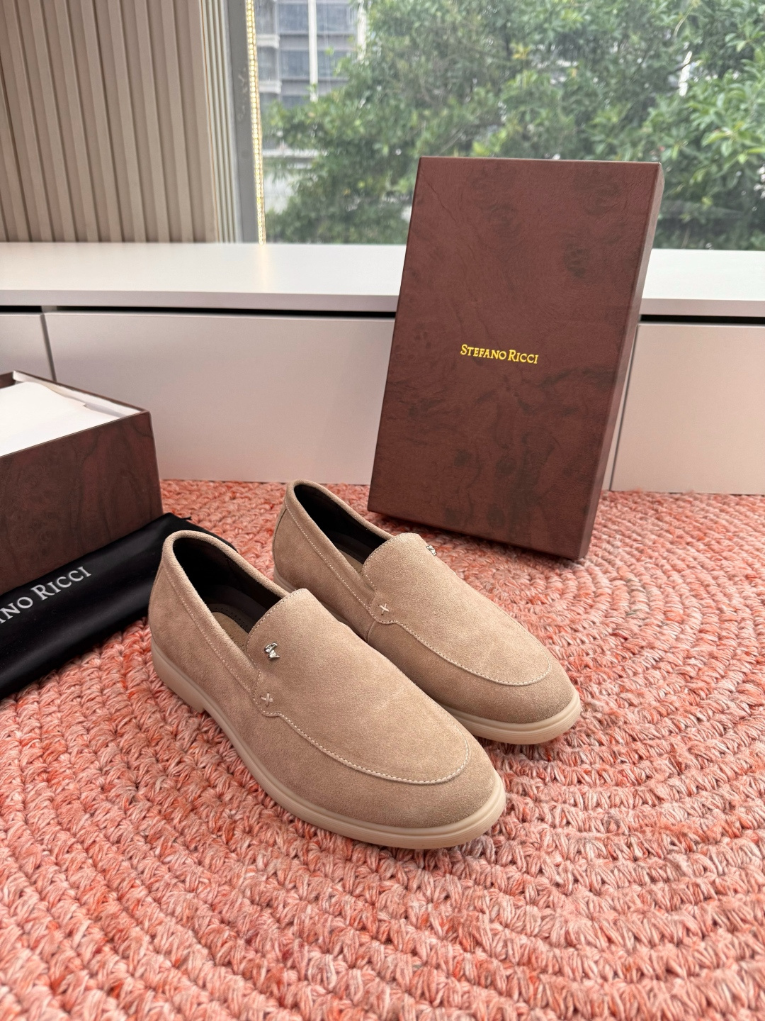 🌾G909顶级品质Stefano Ricci 史蒂芬高端奢侈品牌，男士休闲板鞋，麂皮面料打造，质感高端细