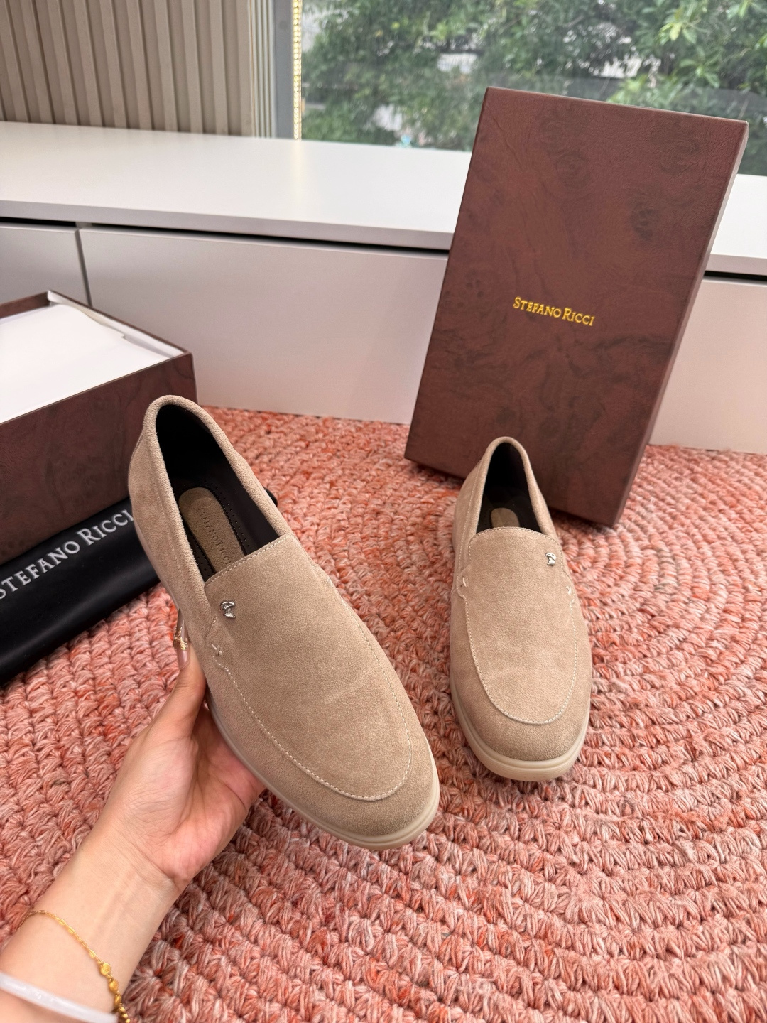 🌾G909顶级品质Stefano Ricci 史蒂芬高端奢侈品牌，男士休闲板鞋，麂皮面料打造，质感高端细