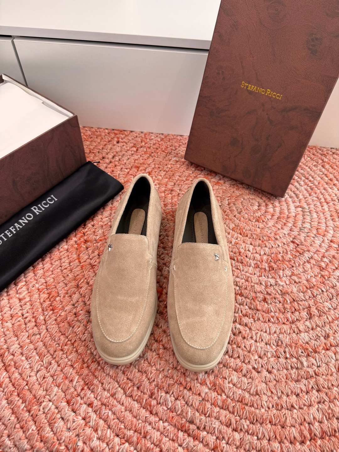 🌾G909顶级品质Stefano Ricci 史蒂芬高端奢侈品牌，男士休闲板鞋，麂皮面料打造，质感高端细