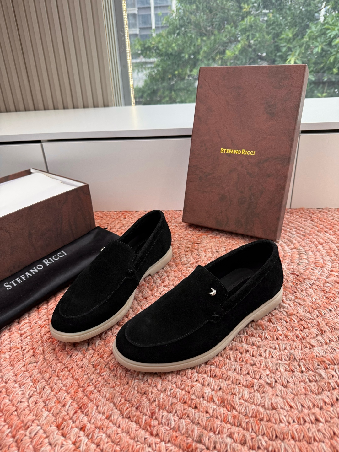 🌾G909顶级品质Stefano Ricci 史蒂芬高端奢侈品牌，男士休闲板鞋，麂皮面料打造，质感高端细