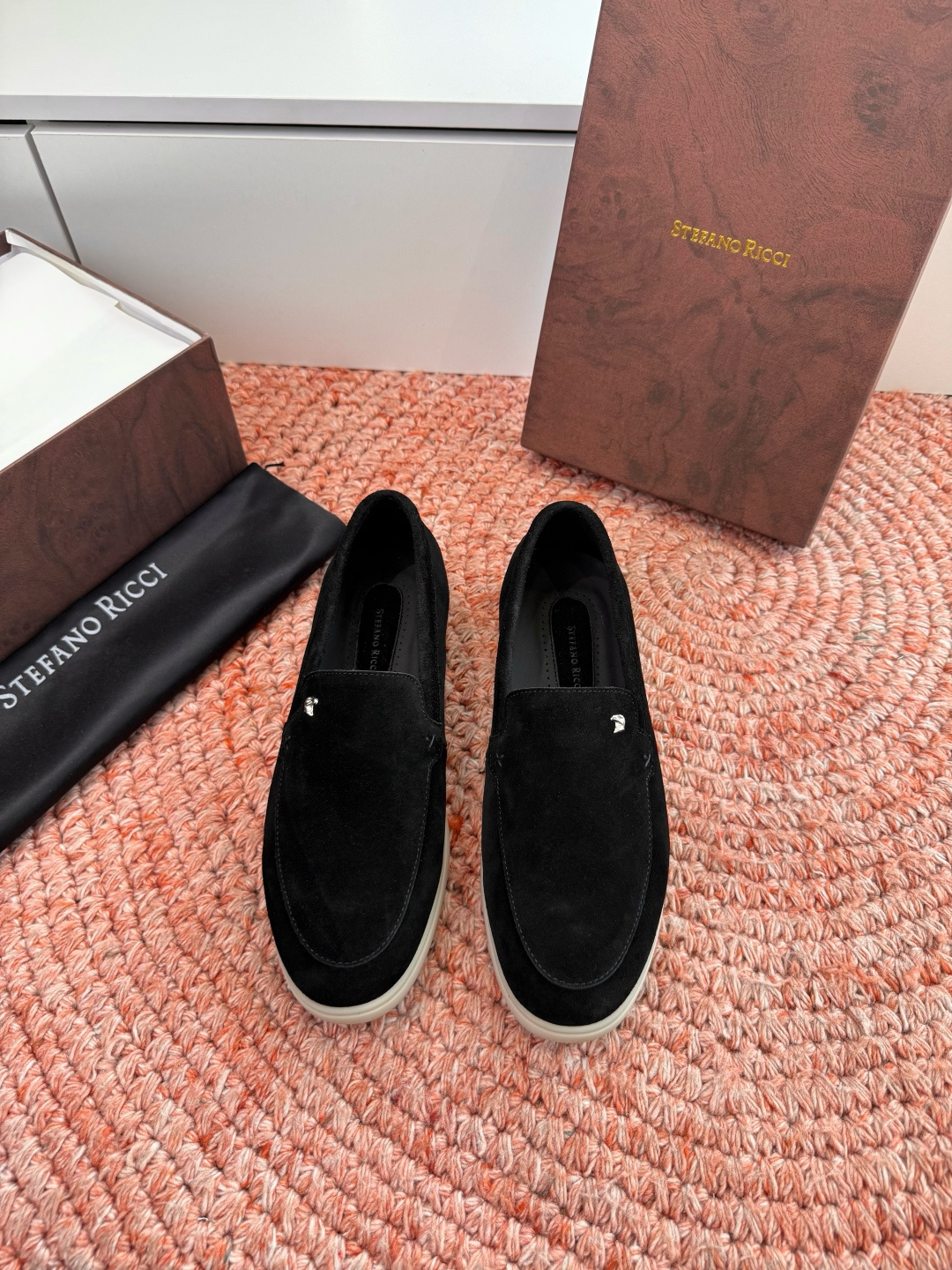 🌾G909顶级品质Stefano Ricci 史蒂芬高端奢侈品牌，男士休闲板鞋，麂皮面料打造，质感高端细