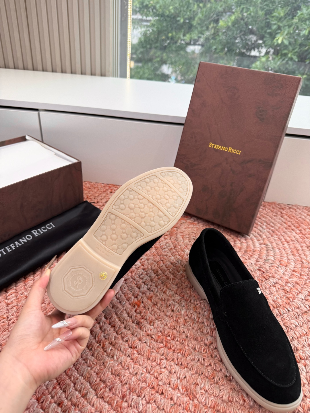 🌾G909顶级品质Stefano Ricci 史蒂芬高端奢侈品牌，男士休闲板鞋，麂皮面料打造，质感高端细