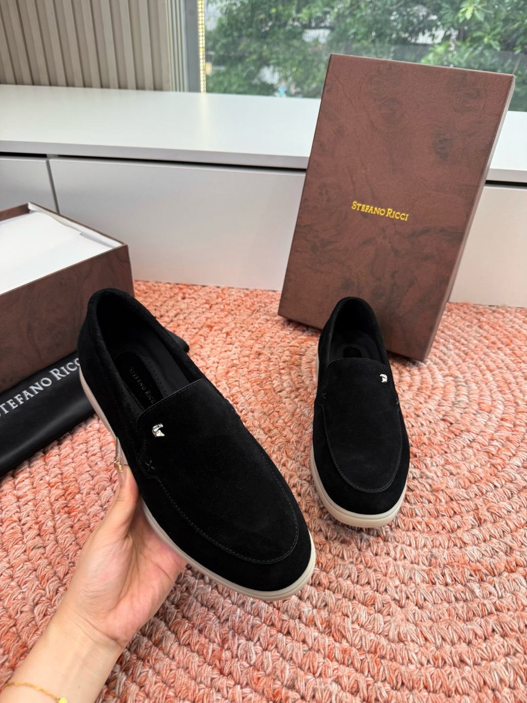 🌾G909顶级品质Stefano Ricci 史蒂芬高端奢侈品牌，男士休闲板鞋，麂皮面料打造，质感高端细