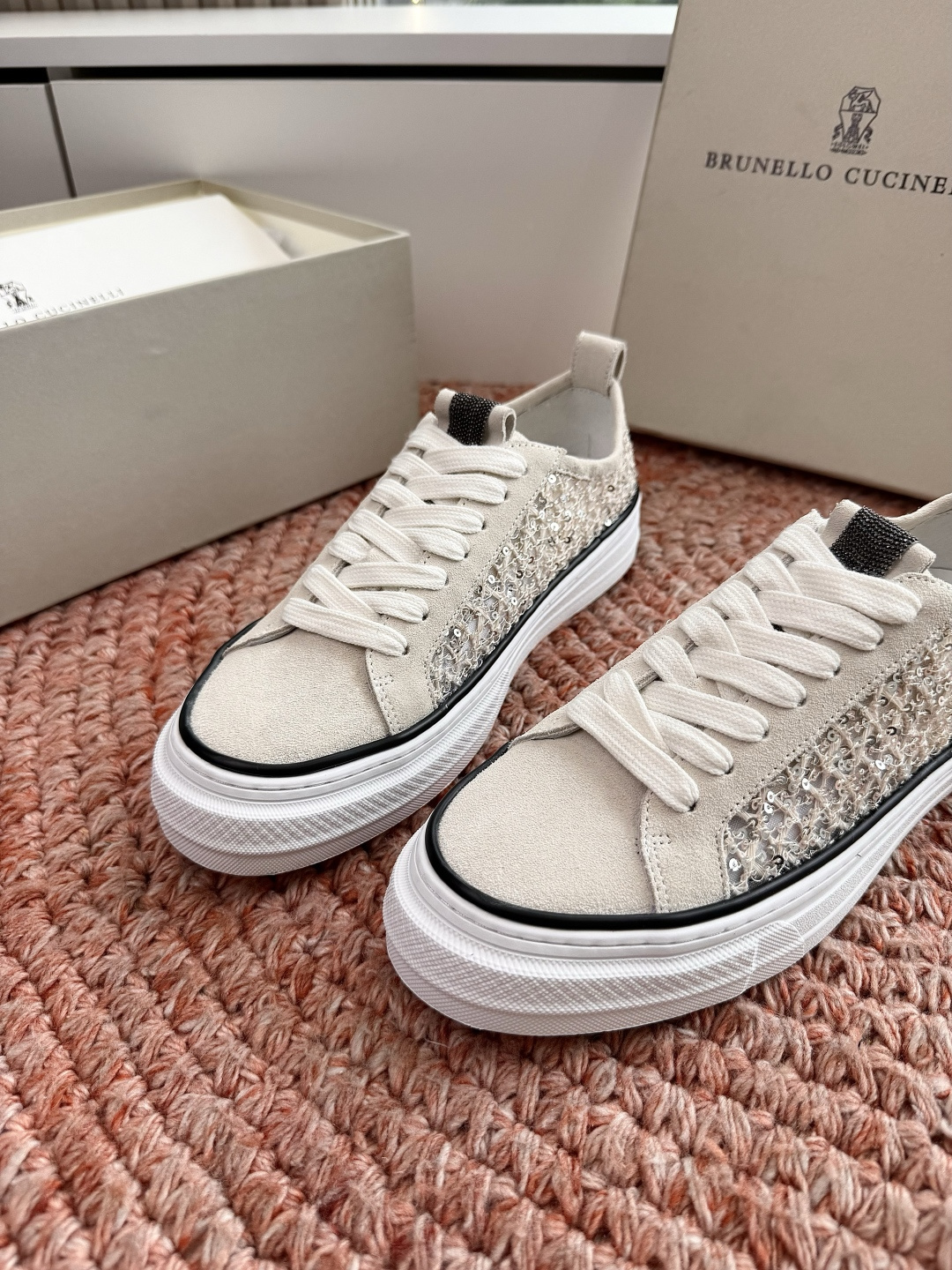 🌾G909所见即所得bc代购级女鞋brunell* cucinell*运动板鞋麂皮新款真的一眼爱上休闲鞋
