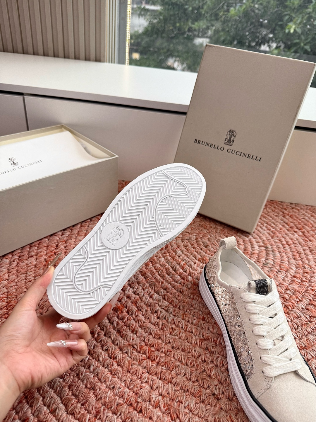 🌾G909所见即所得bc代购级女鞋brunell* cucinell*运动板鞋麂皮新款真的一眼爱上休闲鞋