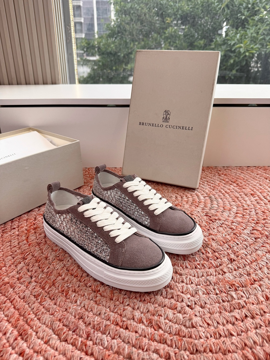 🌾G909所见即所得bc代购级女鞋brunell* cucinell*运动板鞋麂皮新款真的一眼爱上休闲鞋