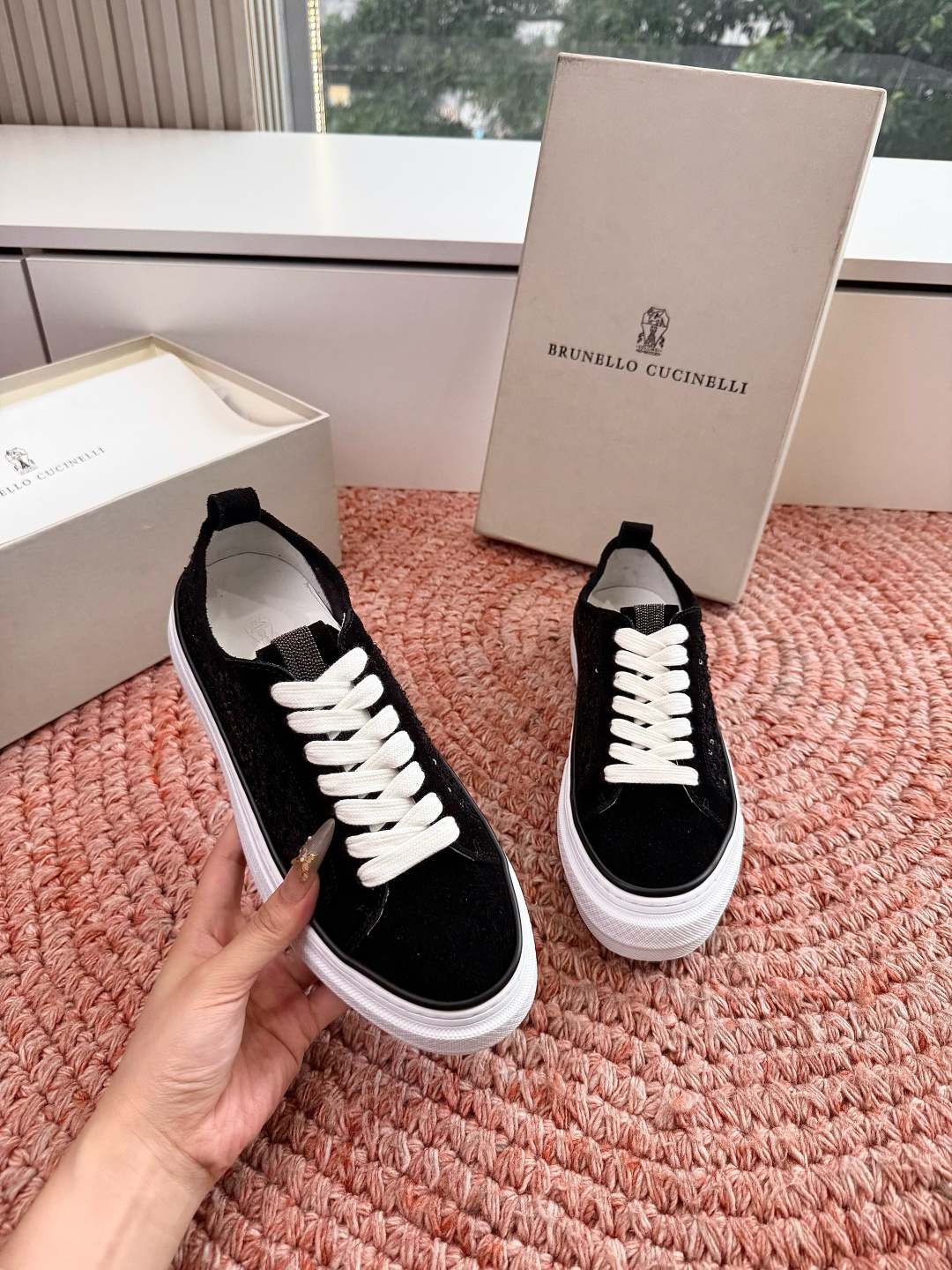 🌾G909所见即所得bc代购级女鞋brunell* cucinell*运动板鞋麂皮新款真的一眼爱上休闲鞋