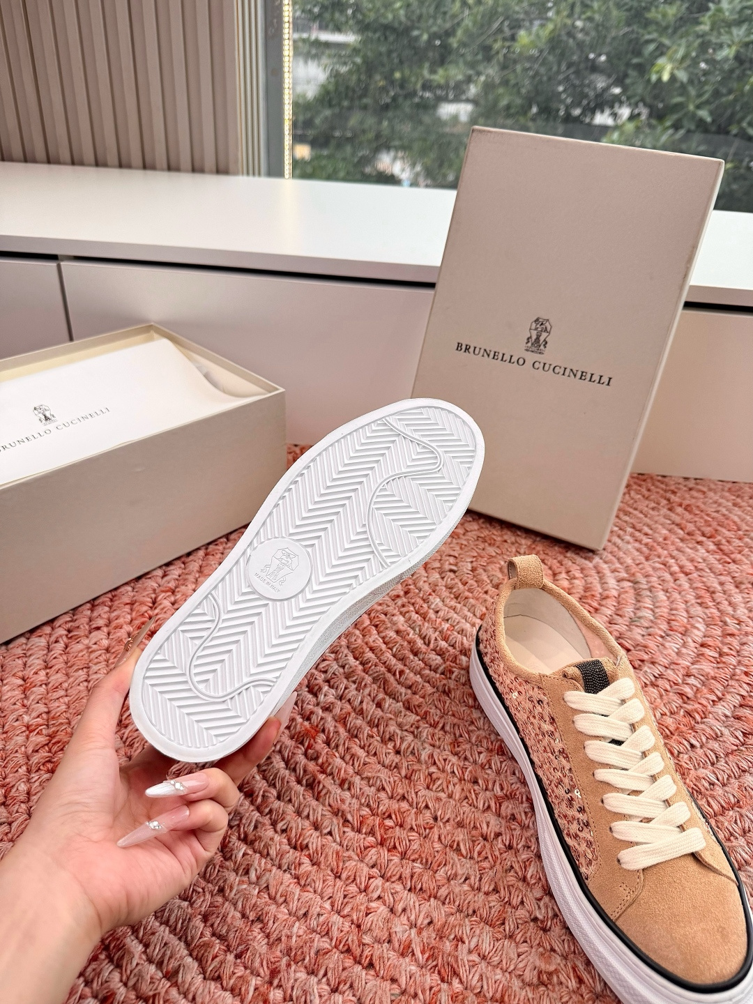 🌾G909所见即所得bc代购级女鞋brunell* cucinell*运动板鞋麂皮新款真的一眼爱上休闲鞋